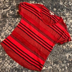 Stateside red & black striped t-shirt